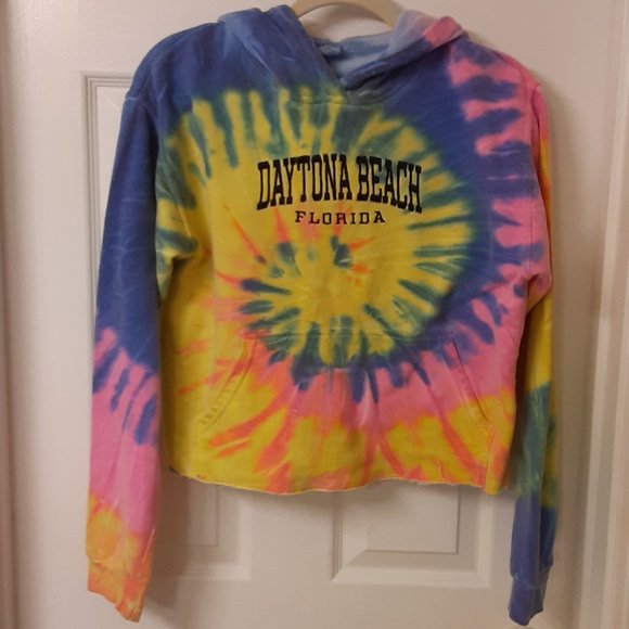 Tie dye Florida Beach Cropped Sweatshirt - Picture 3 of 3